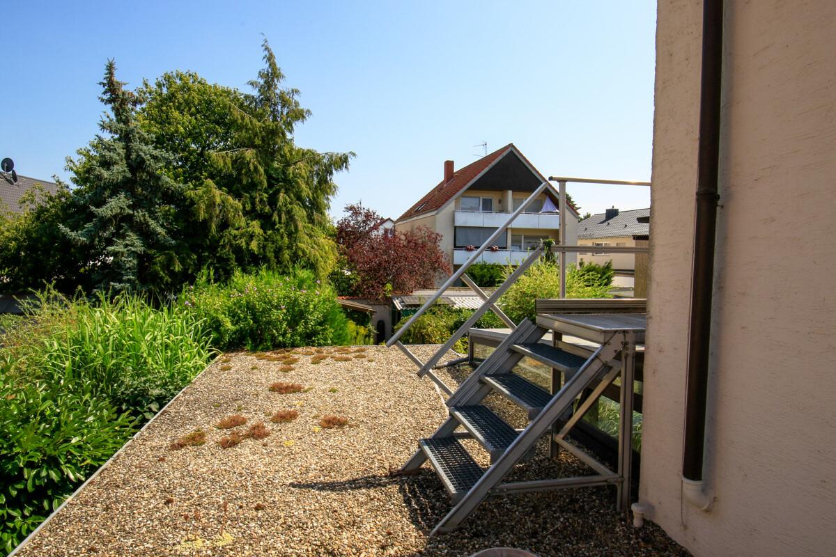 Blick Garage oben