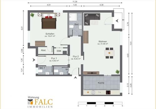 Grundriss Wohnung