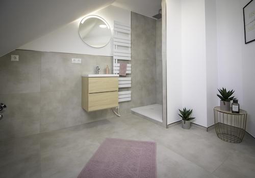 Badezimmer mit Dusche