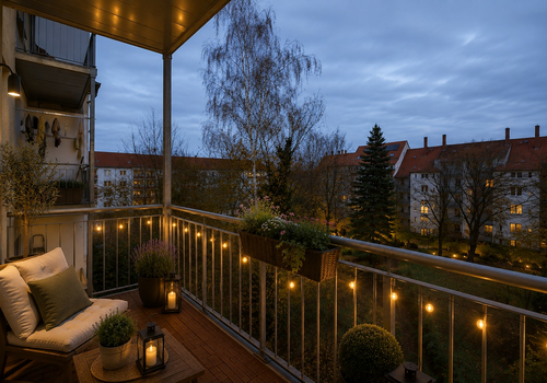 Balkon Ost-/Gartenseite