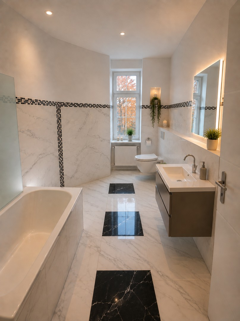 Bad mit Wanne + Dusche