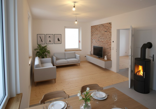 EG Küche Wohnzimmer KI-generie