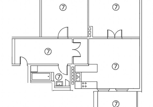 Grundriss Wohnung 7