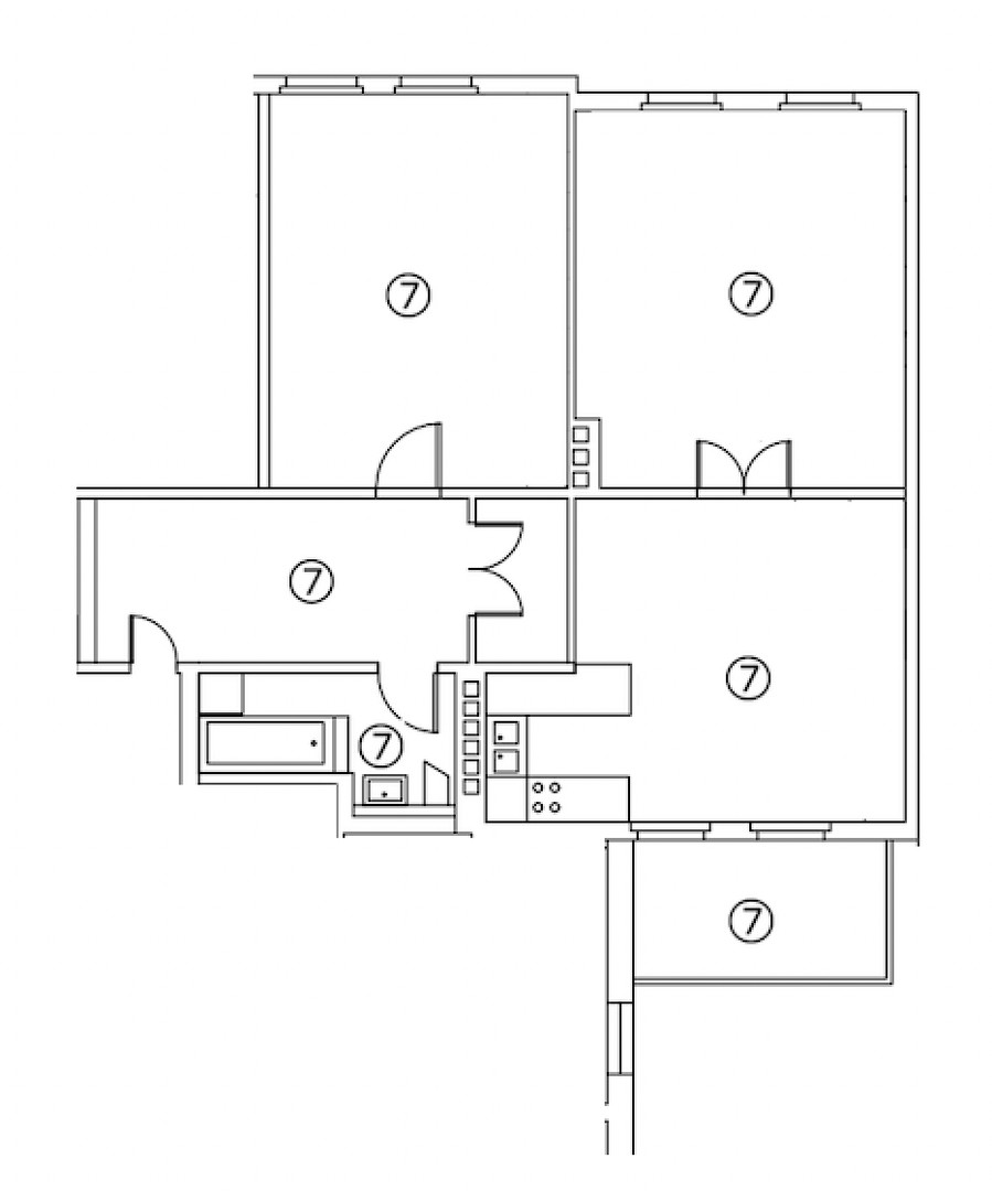 Grundriss Wohnung 7