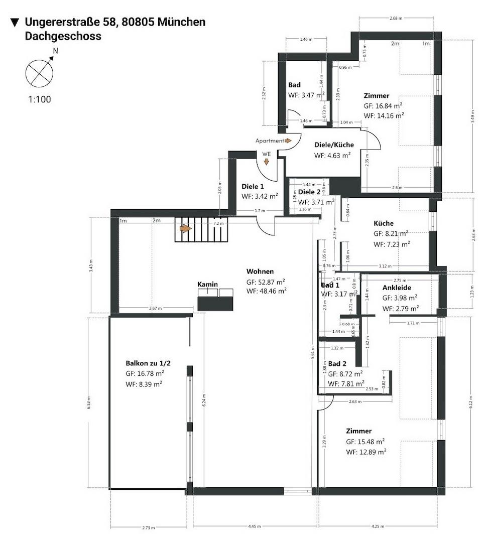 Grundriss Dachgeschoss