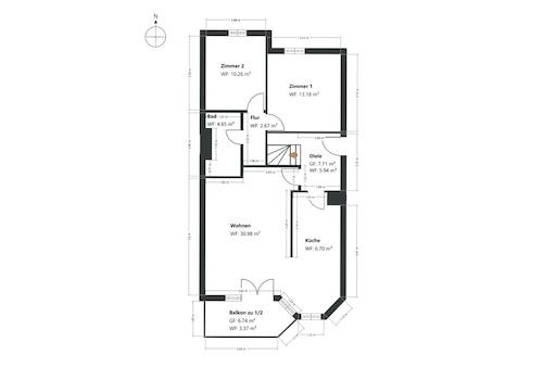 Grundriss Obergeschoss