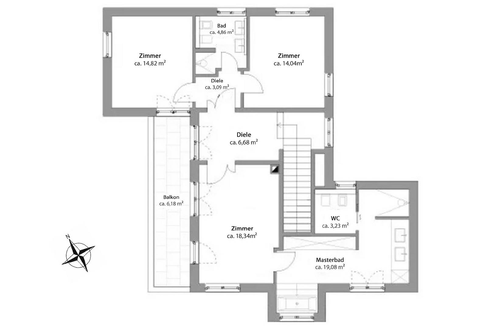 Grundriss Obergeschoss