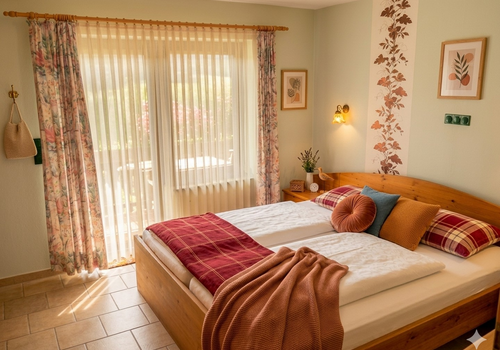 Schlafzimmer mit Terrassenausg