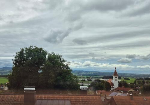 Blick aus dem Dachfenster 
