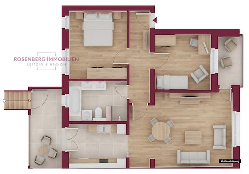 Immobilie in Leipzig zu verkaufen_3-Raum_Terrassenwohnung_Grundriss