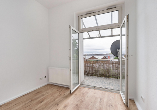 Blick auf Balkon
