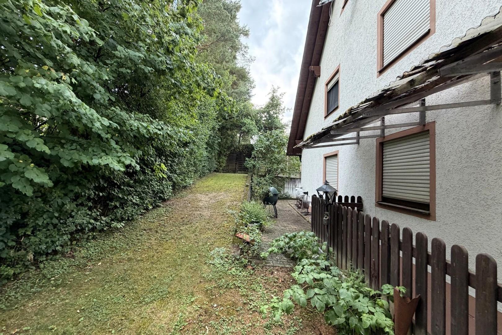 Garten auf der Rückseite