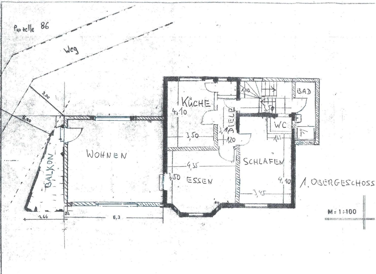 Grundriss Obergeschoss