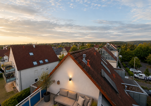 Ausblick aus dem Schlafzimmer