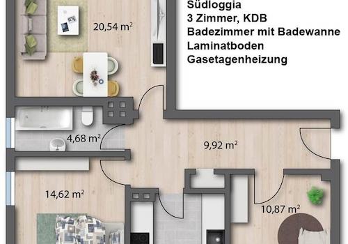 Attraktive 3-Zimmer-Wohnung