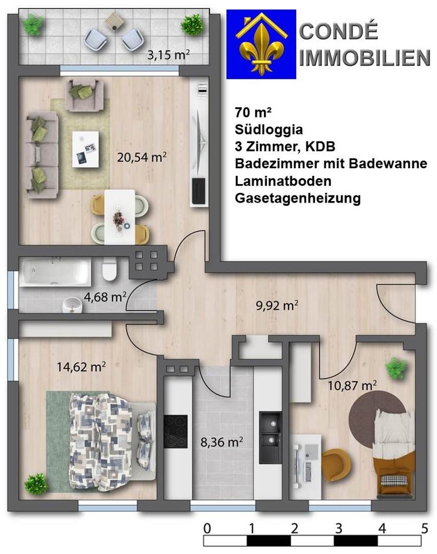 Attraktive 3-Zimmer-Wohnung