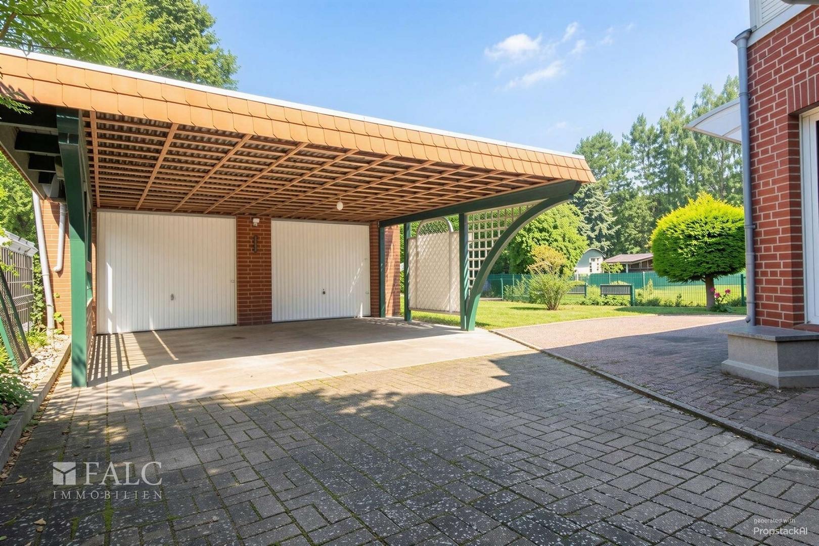Garage mit Carport