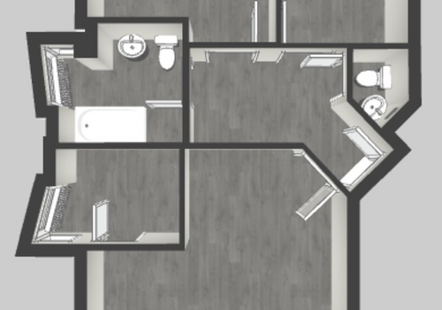 Grundriss - 3D - Vogelpersp.