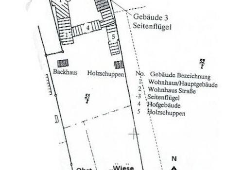 Plan der Gebäude