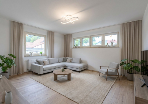 Wohnzimmer - KI eingerichtet