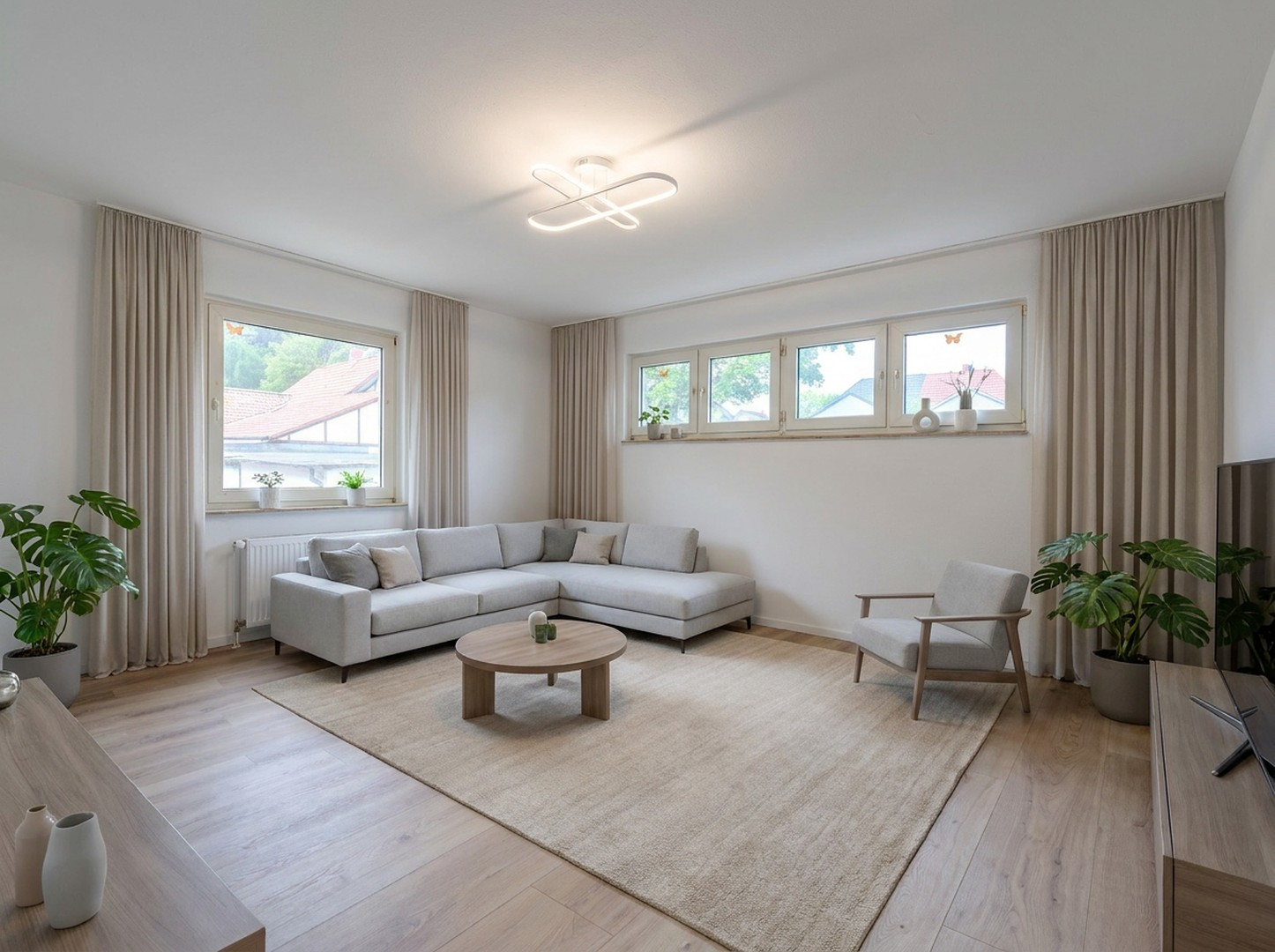 Wohnzimmer - KI eingerichtet