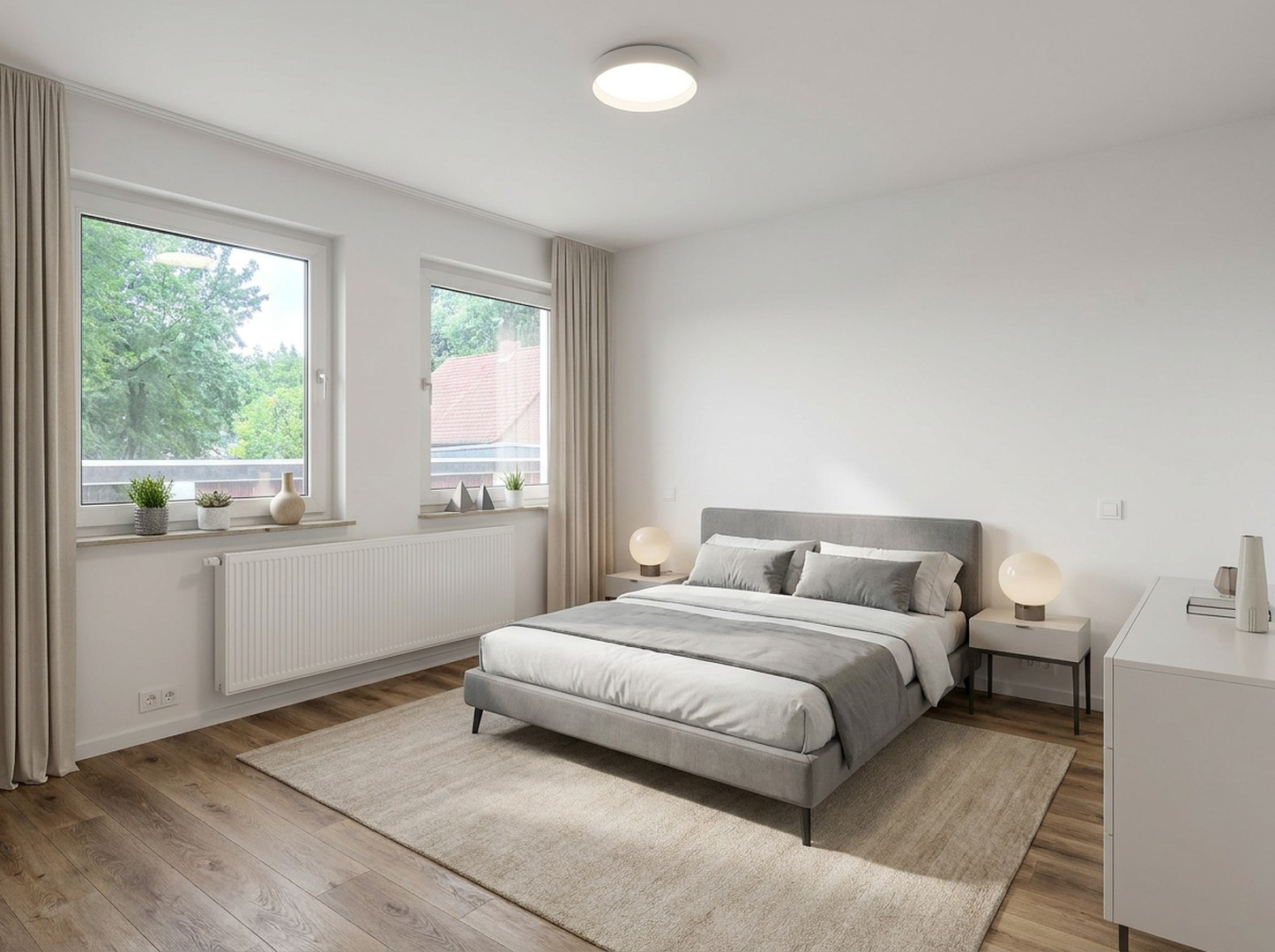 Schlafzimmer - KI eingerichtet
