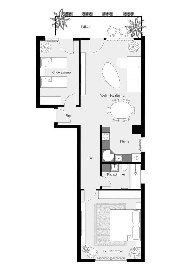 Grundriss EG, Wohnung Nr. 4