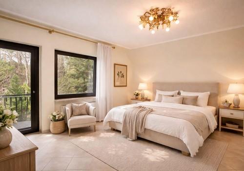 Schlafzimmer Deko KI gen.