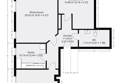 Grundriss Hans Wohnung Fleeste