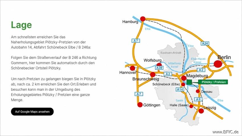 Überregionale Lage des Campingplatzes