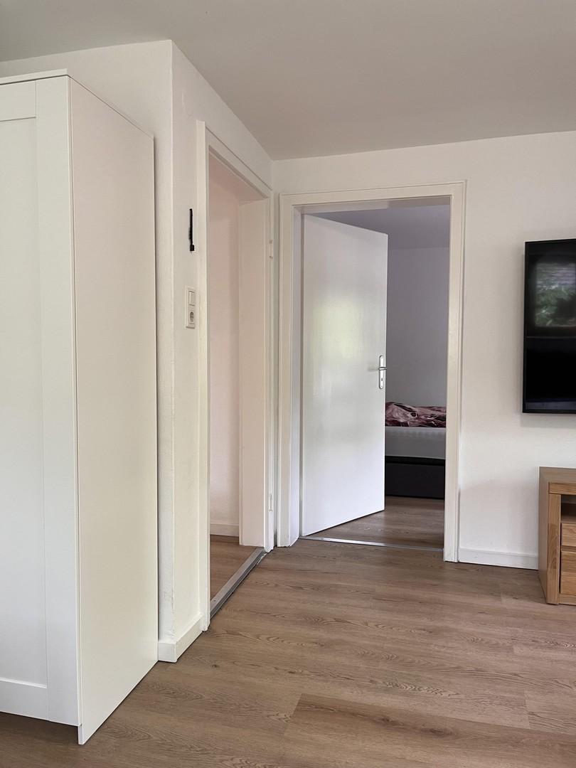 Wohnzimmer Blick Schlafzimmer