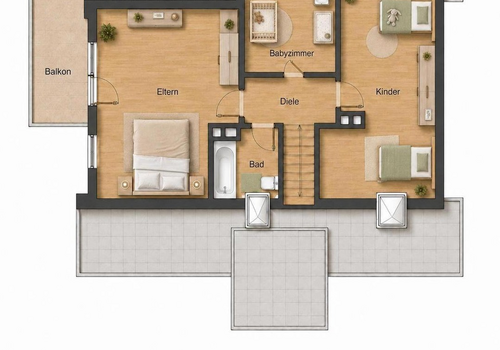 OG Option1 Eltern+Kinderzimmer