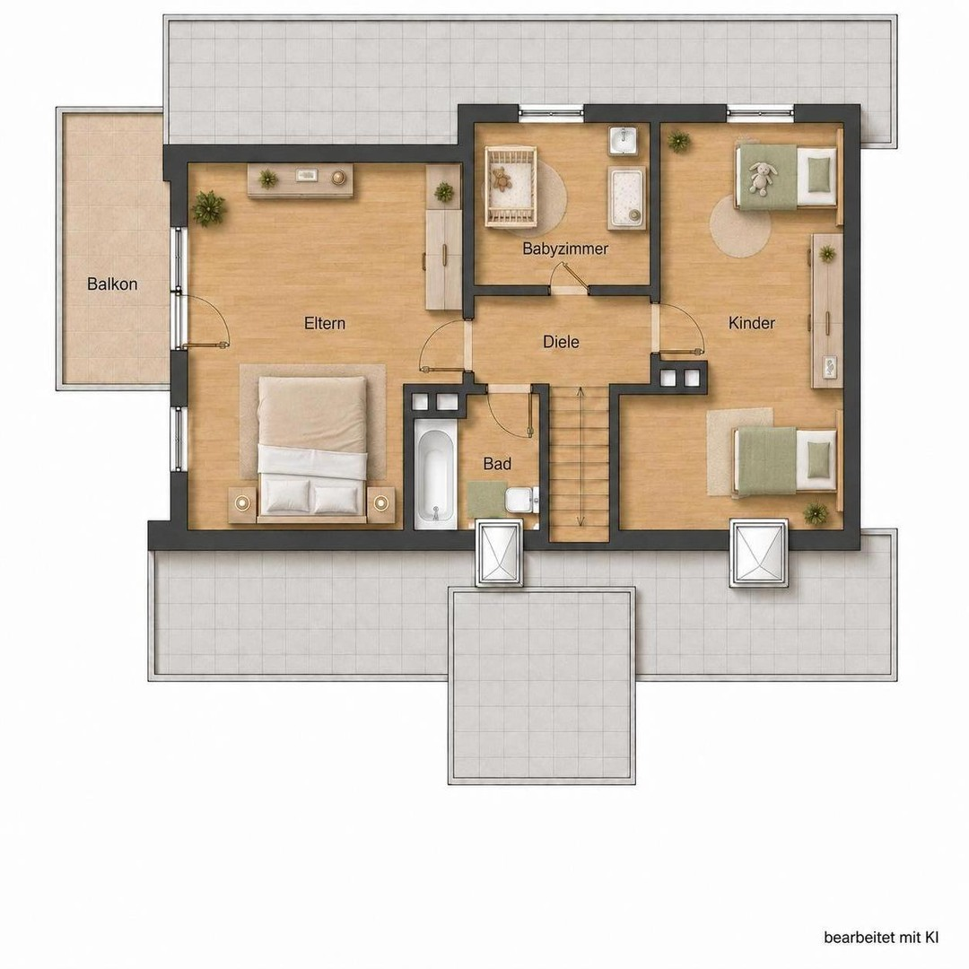 OG Option1 Eltern+Kinderzimmer