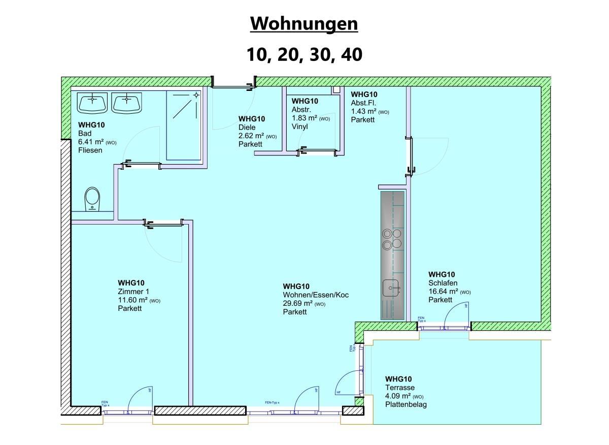 Wohnung 10, 20, 30, 40