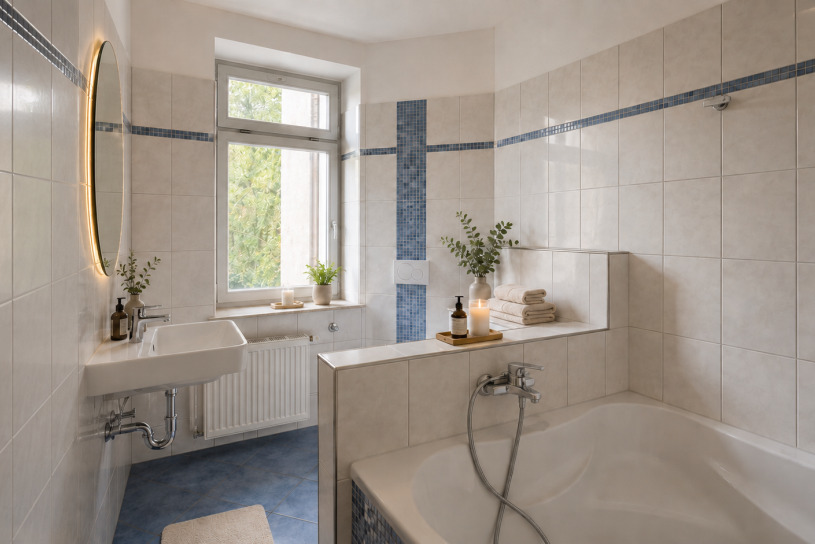 Mehrfamilienhaus | Badezimmer - 1.OG (KI generiert)