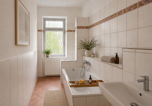 Mehrfamilienhaus | Zweites Badezimmer - 1.OG (KI generiert)