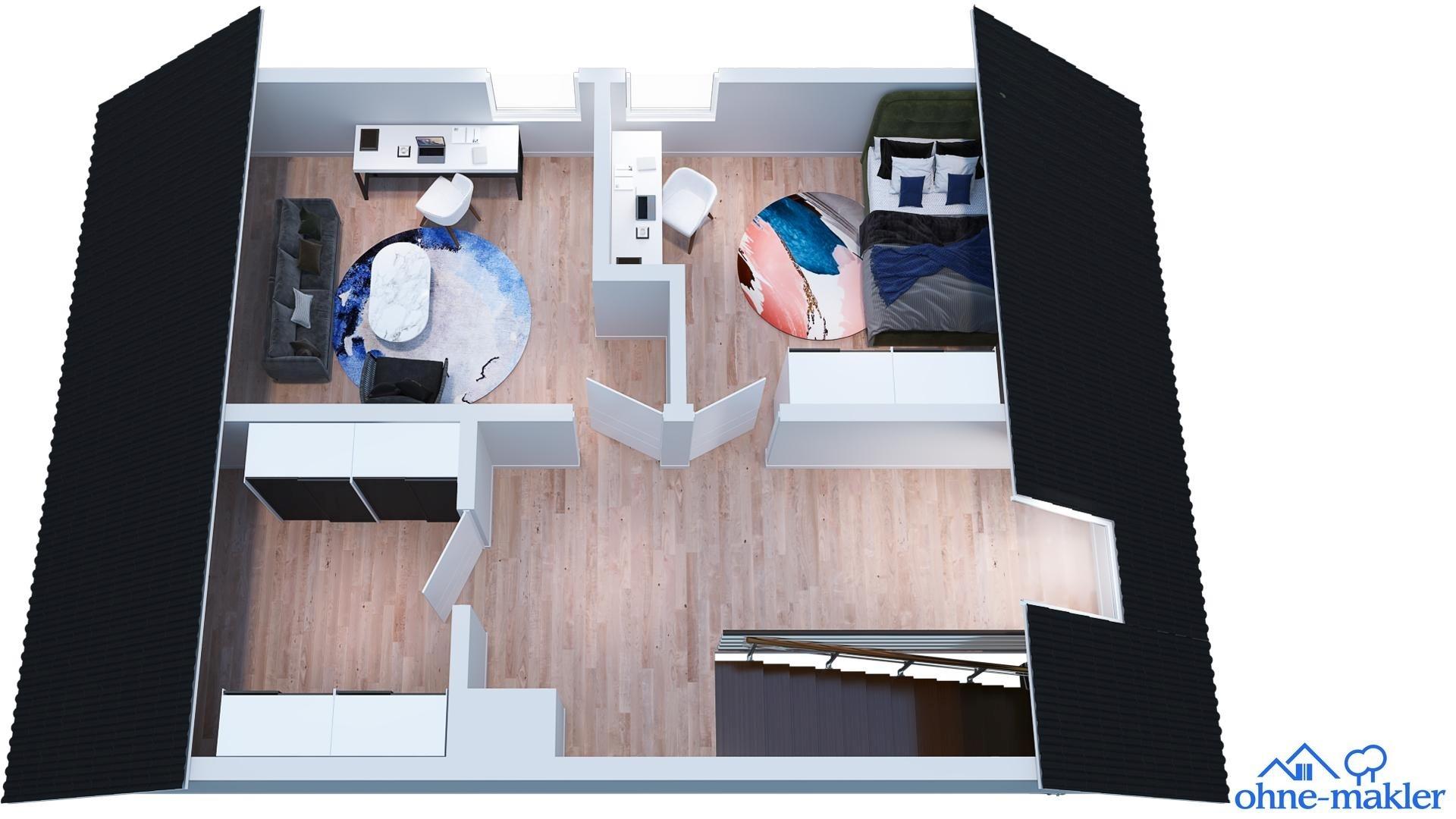 3D-Grundriss Dachgeschoss
