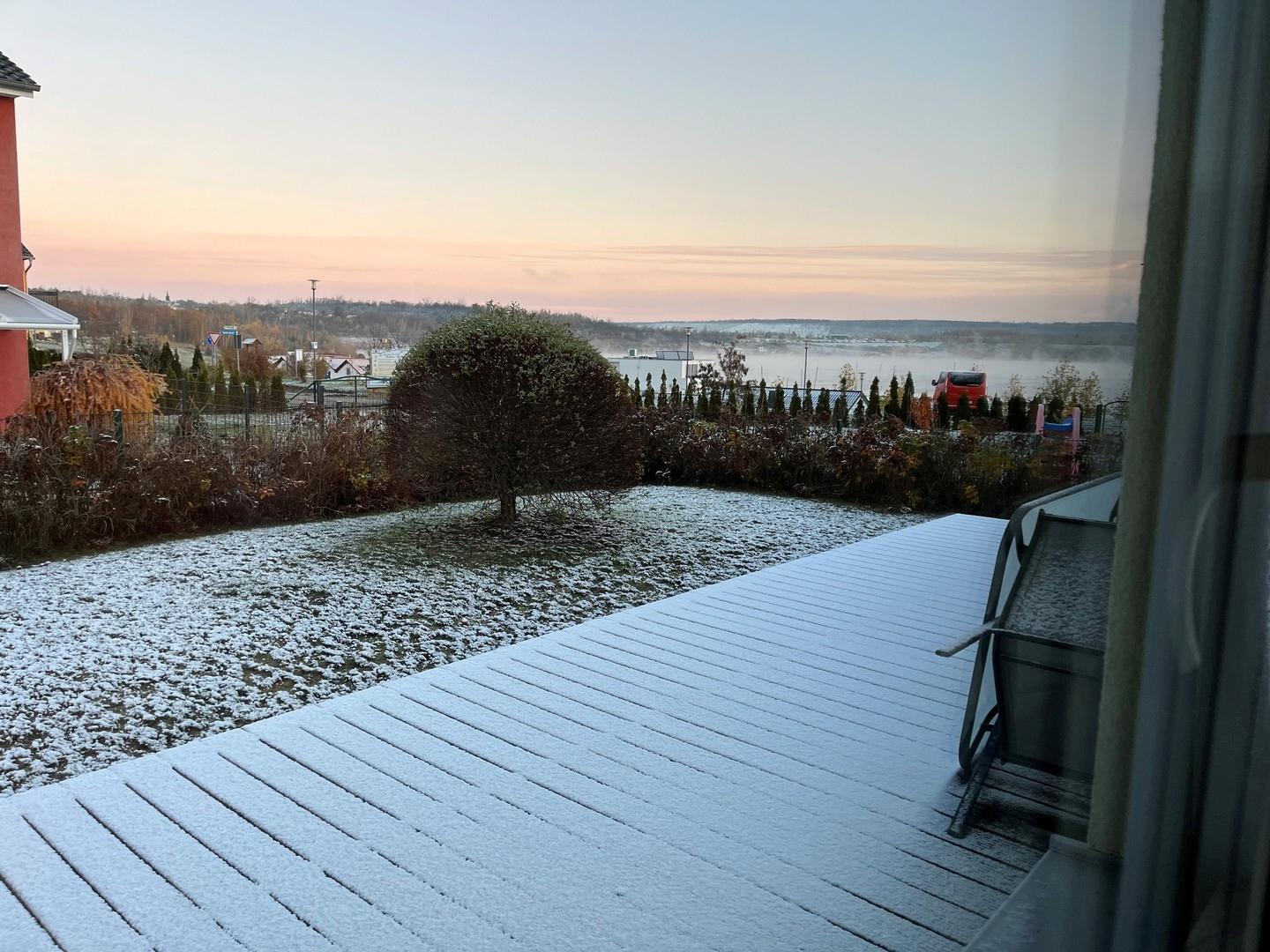 Winterblick aus Schlafzimmer