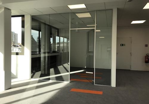Glastrennwand Einzelbüro
