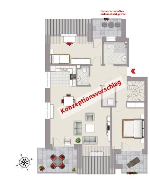 Grundriss Wohnung 8 im 2. Obergeschoss
