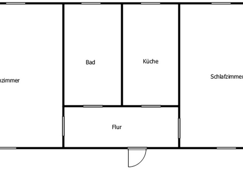 Grundriss 2 Zimmer Wohnung