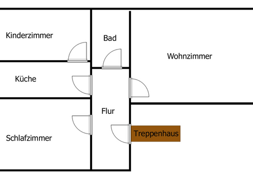 Grundriss 3 Zimmer Wohnung