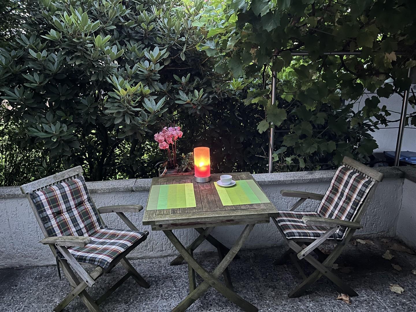 Abend auf der Küchenterrasse