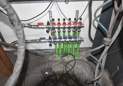 Verteilung Fußbodenheizung