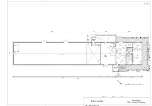 Grundriss mit Halle