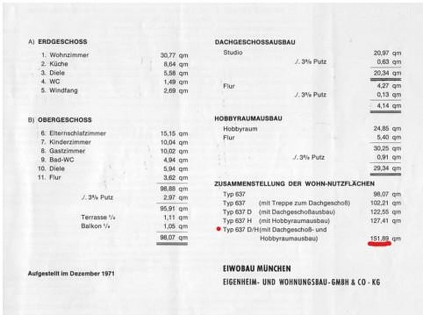 Flächenangaben Räume
