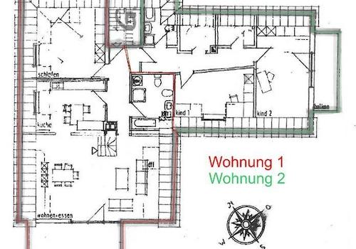 Grundriss Whg. 1 / Whg. 2