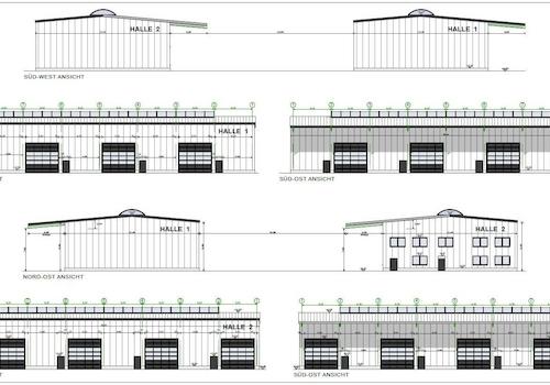 Ansichten Halle 1+2