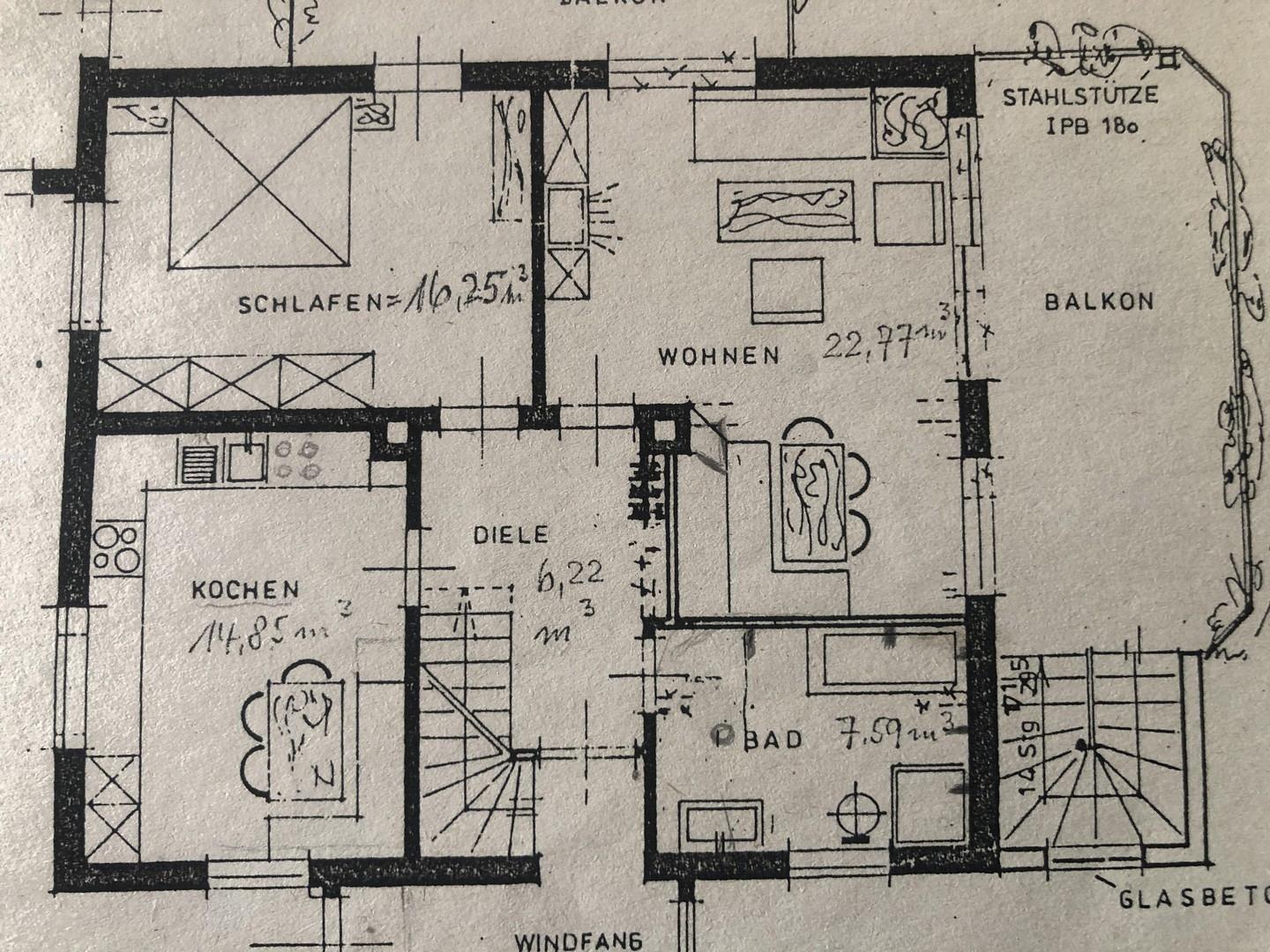 Grundriss EG mit qm-Angaben