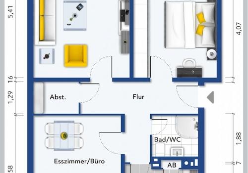 Grundriss der Wohnung